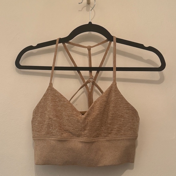 ALO Alosoft Caramel Set High Waisted Lounge Legging  and Lavish Bra - Picture 2 of 7